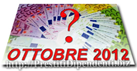 Confronto prestiti personali di Ottobre 2012: i migliori finanziamenti online