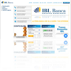 Screenshot del sito ufficiale di IBL Banca