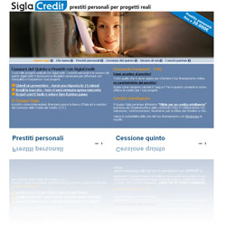 Screenshot del sito ufficiale di SiglaCredit, marchio di prodotti per il credito al consumo del Gruppo Sigla S.r.l.